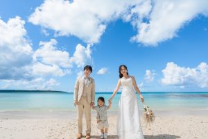 お子様と一緒にウェディングフォト撮影