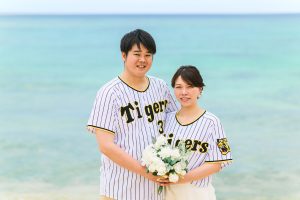 2人だけの写真。タイガースが好きなお二人